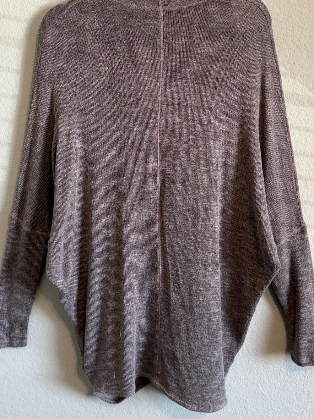 Free People Sheila Hacci Top Drapey Wrap Front Soft Stretch Knit Dolman Sleeve S